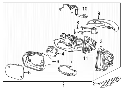 2024 GMC Acadia Mirrors Diagram 2 - Thumbnail