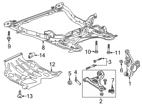 2014 Buick Encore Engine Cradle Diagram for 94780882