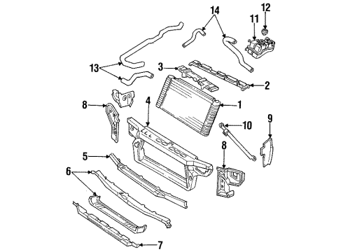 1993 Cadillac Allante Reservoir Tank Diagram for 22538029