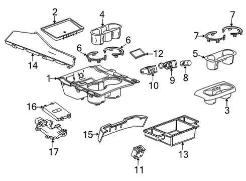 2024 Chevy Tahoe Center Console Diagram 4 - Thumbnail