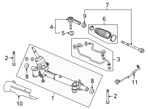 2013 Buick Regal Steering Gear Diagram for 19330578