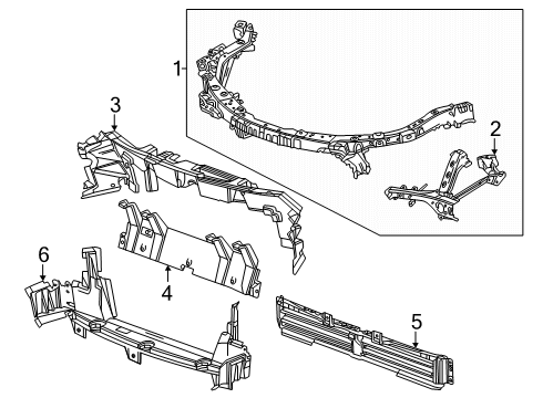 2025 Cadillac OPTIQ Radiator Support Diagram