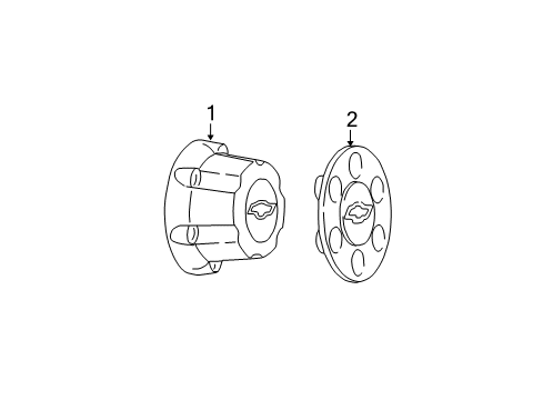 2006 Chevy Suburban 2500 Wheel Covers & Trim Diagram