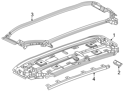 2025 Chevy Corvette Top & Components Diagram 2 - Thumbnail