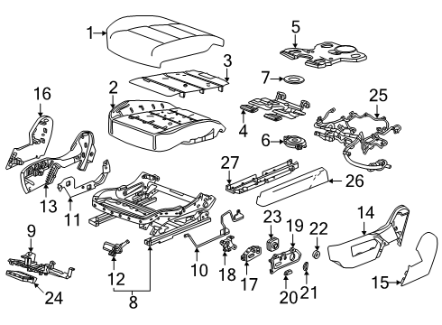 2025 Chevy Tahoe Second Row Seats Diagram 2 - Thumbnail