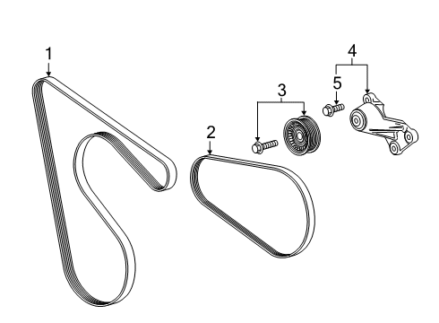 2021 GMC Sierra 1500 Belts & Pulleys - Belts Diagram 4 - Thumbnail