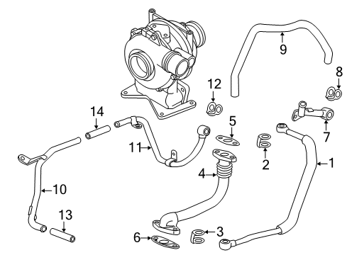 2015 Chevy Silverado 2500 HD Turbocharger & Components Diagram