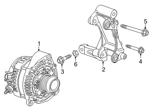 2017 Chevy Camaro Mount Bracket Diagram for 12700972
