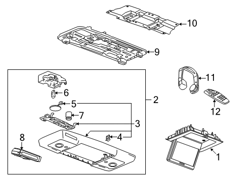 2012 Buick Enclave Display Unit Diagram for 84304829