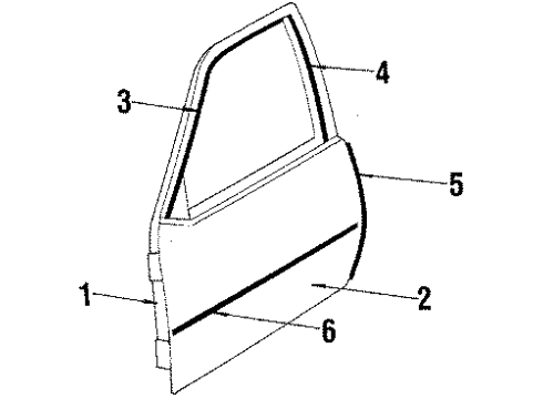 1985 Oldsmobile Firenza Door & Components Diagram 2 - Thumbnail