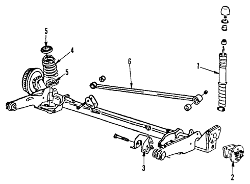 1985 Chevy Citation II Lower Control Arm - Rear Diagram