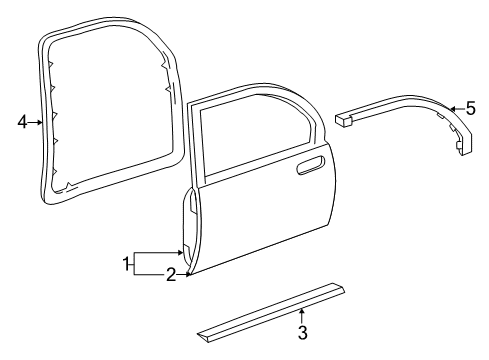 2003 Buick Park Avenue Door & Components Diagram 2 - Thumbnail