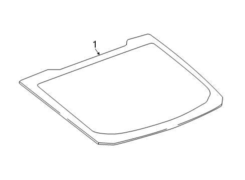 2025 Chevy Malibu Glass & Hardware - Back Glass Diagram