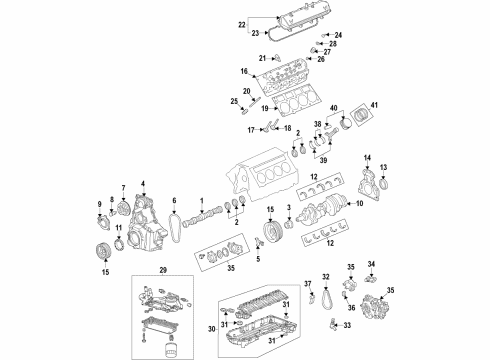 2020 Chevy Corvette Oil Cooler Diagram for 12708544