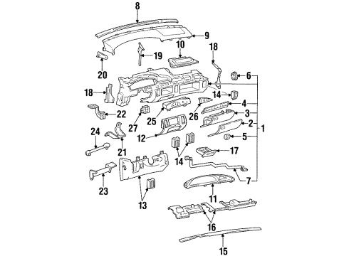 1994 Oldsmobile 88 Blower Motor Switch Diagram for 16055898
