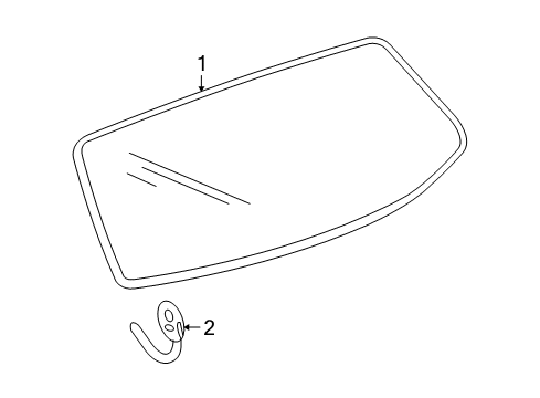2006 Chevy Monte Carlo Glass & Hardware - Back Glass Diagram