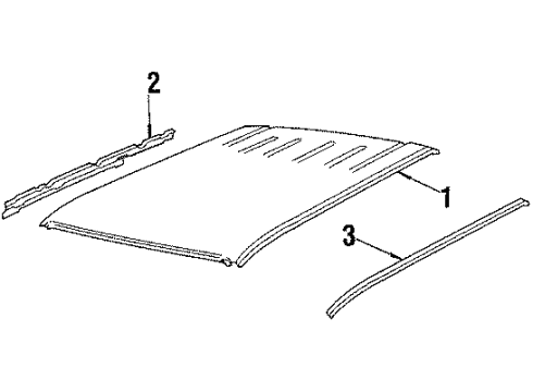 1987 Oldsmobile Firenza Roof & Components Diagram 4 - Thumbnail