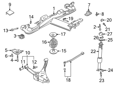 2005 Cadillac DeVille Rear Suspension Components Diagram