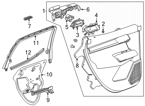2025 GMC Terrain Deflector, Driver Inner Panel Diagram for 26403229