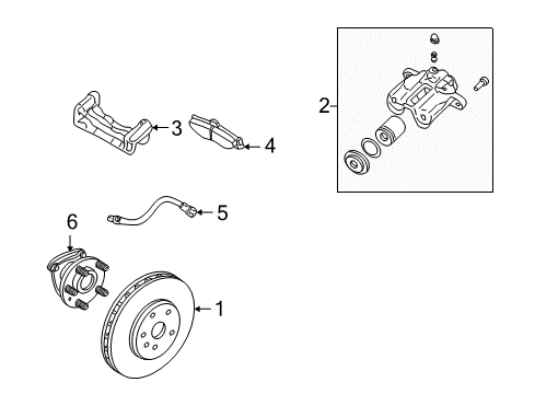 2005 Cadillac STS Rotor, Rear Diagram for 25750257