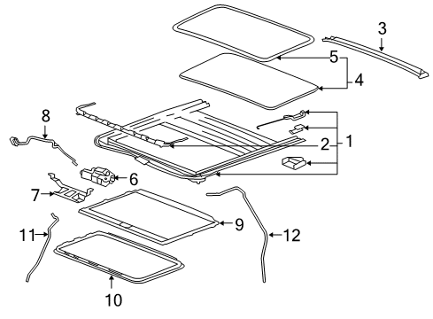 2010 Chevy Silverado 1500 Sunroof Diagram 2 - Thumbnail