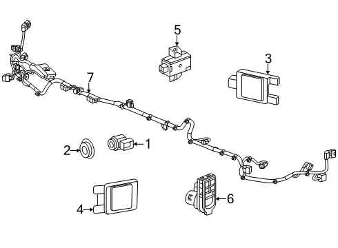 2024 GMC Hummer EV SUV Electrical Components - Rear Bumper Diagram