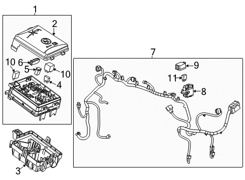 2018 Chevy Trax Mini Fuse Diagram for 13586677