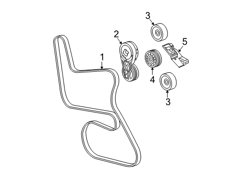 2006 Chevy Malibu Serpentine Belt Diagram for 12591059