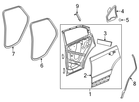 2022 Cadillac XT4 Sound Absorber, Inner Diagram for 84190292