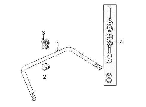 2000 Cadillac Seville Stabilizer Bar & Components Diagram 4 - Thumbnail