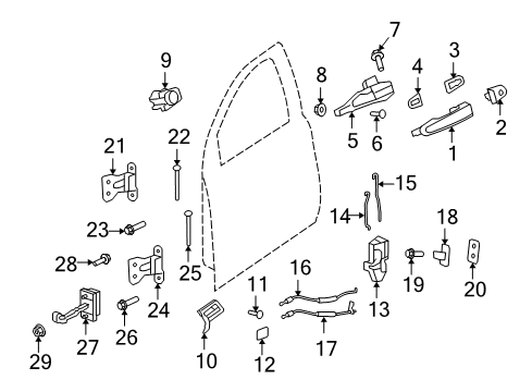 2008 Pontiac G8 Upper Striker Spacer Diagram for 12451685