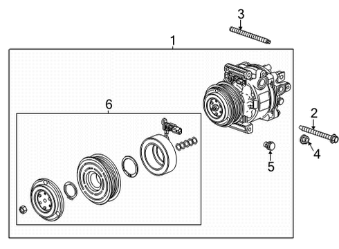 2023 Buick Encore GX A/C Condenser, Compressor & Lines Diagram 3 - Thumbnail