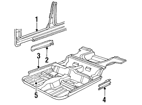 1989 Pontiac Sunbird Rocker Panel Diagram 2 - Thumbnail