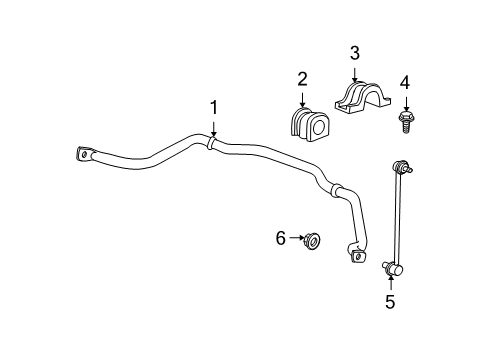 2010 GMC Acadia Stabilizer Bar & Components Diagram 2 - Thumbnail