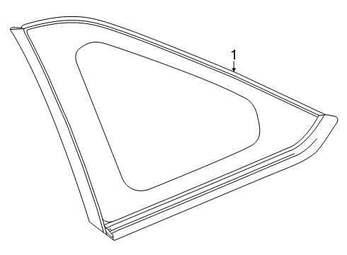 2025 Cadillac ESCALADE IQ Glass & Hardware - Quarter Panel Diagram