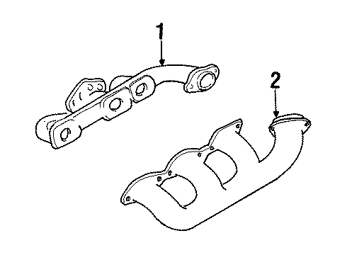 1992 Pontiac Bonneville Exhaust Manifold, Driver Side Diagram for 24501743