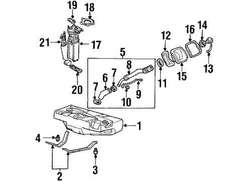 2001 Oldsmobile Aurora Fuel Supply Diagram