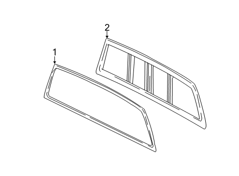 2007 Chevy Silverado 3500 HD Glass & Hardware - Back Glass Diagram 3 - Thumbnail