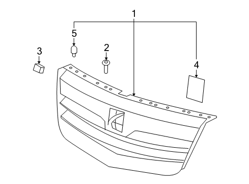 2009 Saturn Outlook Grille Diagram for 25872731