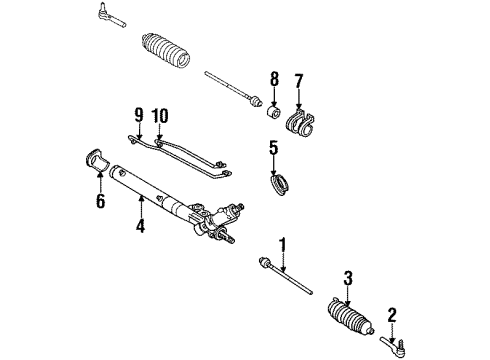 1993 Pontiac Bonneville Steering Gear Diagram for 26045885