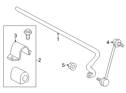 2000 Saturn LS1 Stabilizer Bar & Components Diagram 2 - Thumbnail