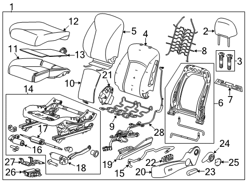 2011 Chevy Cruze Seat Cushion Heater Diagram for 95298528