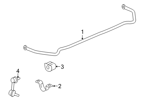 2004 Cadillac SRX Stabilizer Bar & Components Diagram 5 - Thumbnail