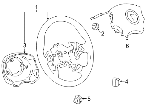 2001 Pontiac Aztek Shroud Diagram for 16867474
