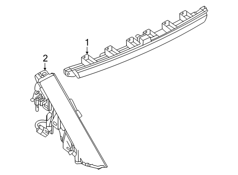 2025 Cadillac ESCALADE IQ High Mount Lamps Diagram