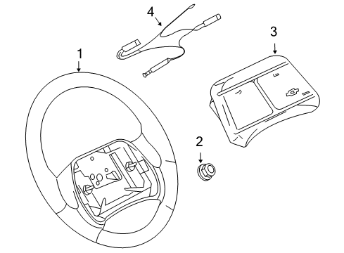 1995 Chevy Cavalier Steering Wheel & Trim Diagram