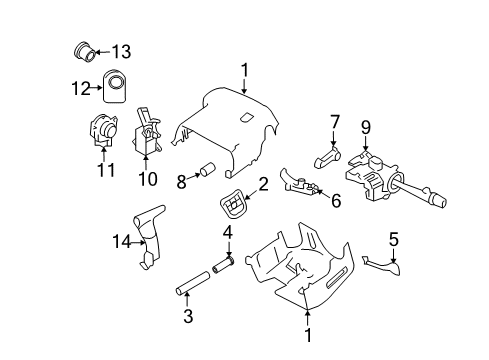 2010 Chevy Impala Shroud, Switches & Levers Diagram 2 - Thumbnail
