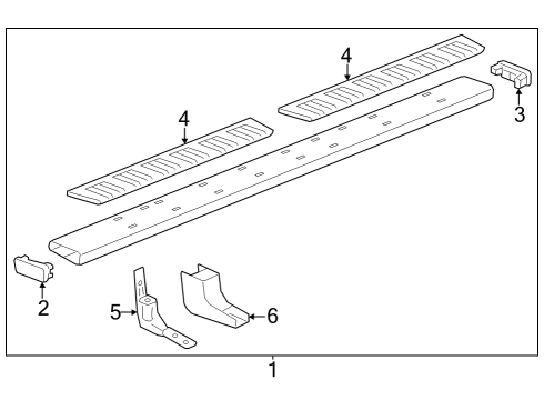 2024 GMC Canyon Running Board Diagram