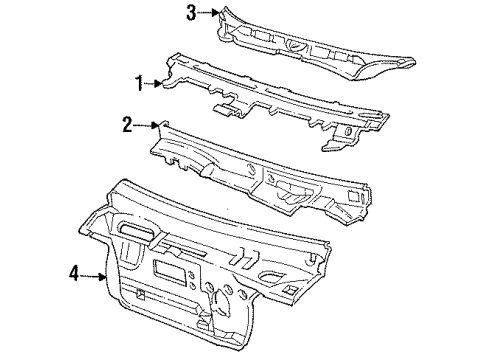 1989 Pontiac Grand Am Cowl Diagram