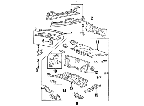 1986 Oldsmobile Delta 88 Emblem, Front Diagram for 25516781